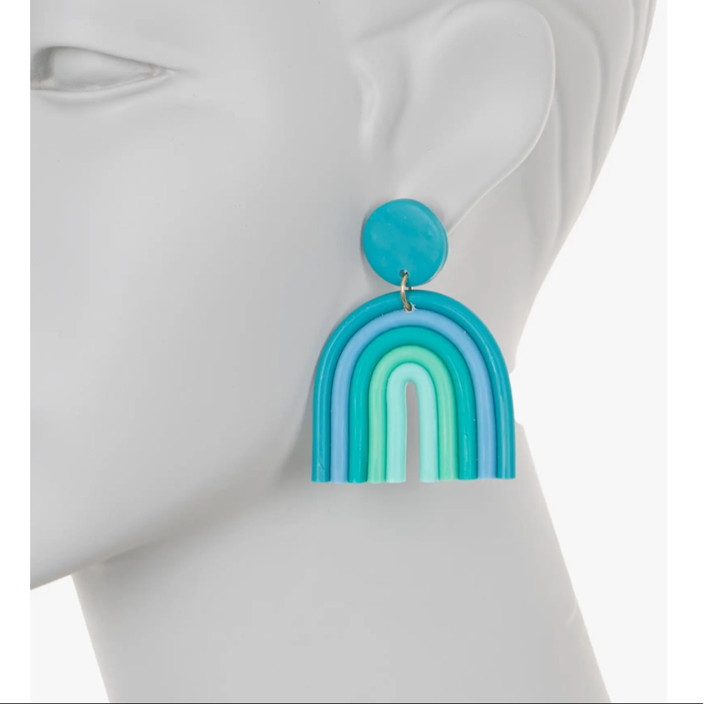 Panacea Resin Rainbow Drop Earrings